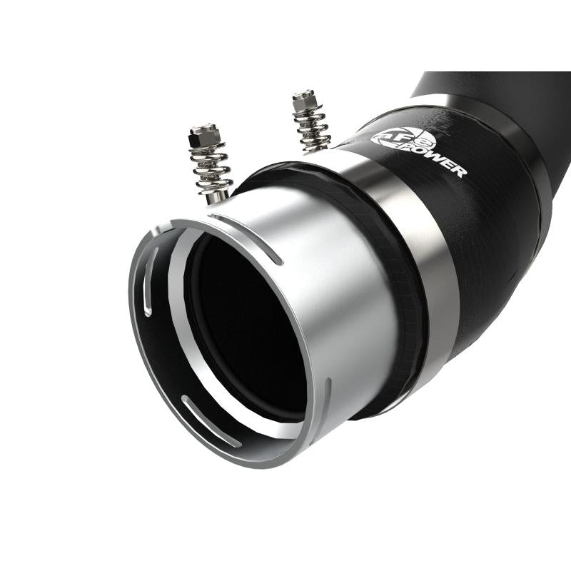 aFe BladeRunner Black 3in Aluminum Charge Pipe Kit 20-21 GM Diesel Trucks V8-6.6L (td) L5P-SR1 Performance
