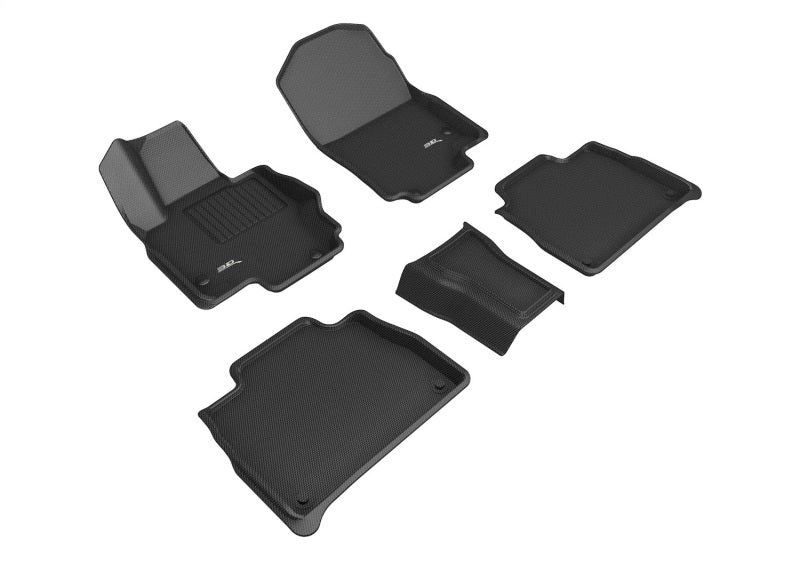3D MAXpider 20-22 Mercedes-Benz GLE-Class 5-Seat Kagu 1st & 2nd Row Floormat - Black-SR1 Performance