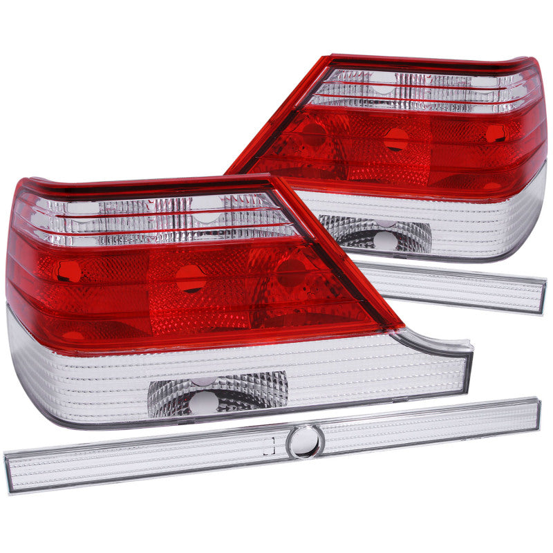 ANZO 1995-1999 Mercedes Benz S Class W140 Taillights Red/Clear-SR1 Performance