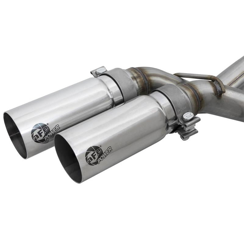 aFe Rebel Series 3in. to 2.5in. 409 SS C/B Exhaust 11-14 Ford F-150 V6-3.5L (tt) - Polished Tip-SR1 Performance