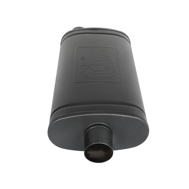 aFe MACH Force-Xp 409 SS Muffler w/ Black Finish 3in Center/Offset 22in L x 11in x 5in - Oval Body-SR1 Performance