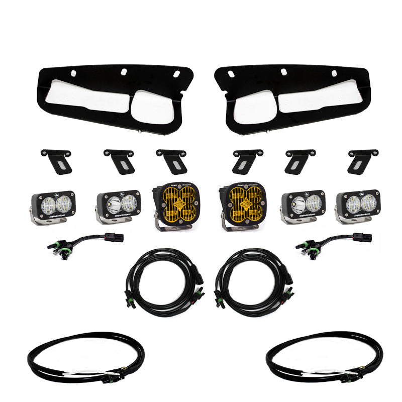 Baja Designs 2021+ Ford Bronco Amber SAE Fog Pocket Kit w/Upfitter-SR1 Performance