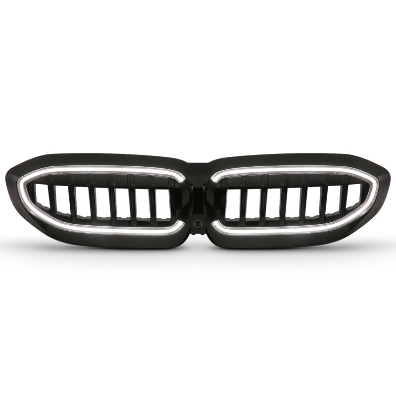 Anzo 19-22 BMW 3 Series Black Housing Full LED Front Grille w/ Initiation & Running Light-SR1 Performance