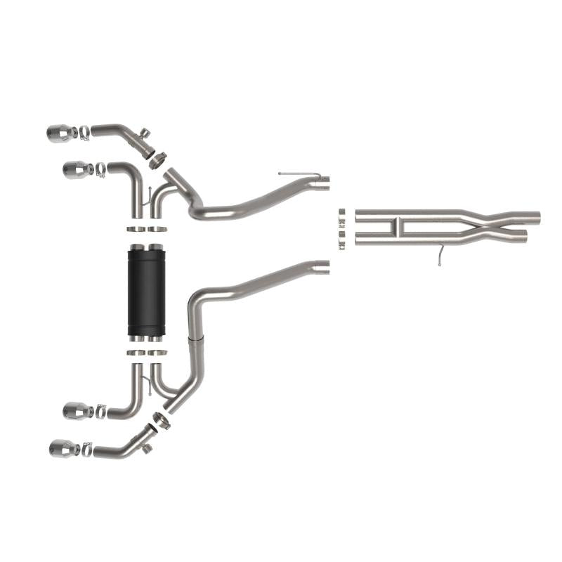 aFe Vulcan Series 2.5in 304SS Cat-Back Exhaust 2021+ Jeep Wrangler 392 6.4L w/ Polished Tips-SR1 Performance