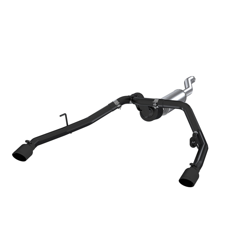 MBRP 2020 Jeep Gladiator 3.6L 2.5in Dual Rear Exit Cat Back Exhaust Black Coated-SR1 Performance
