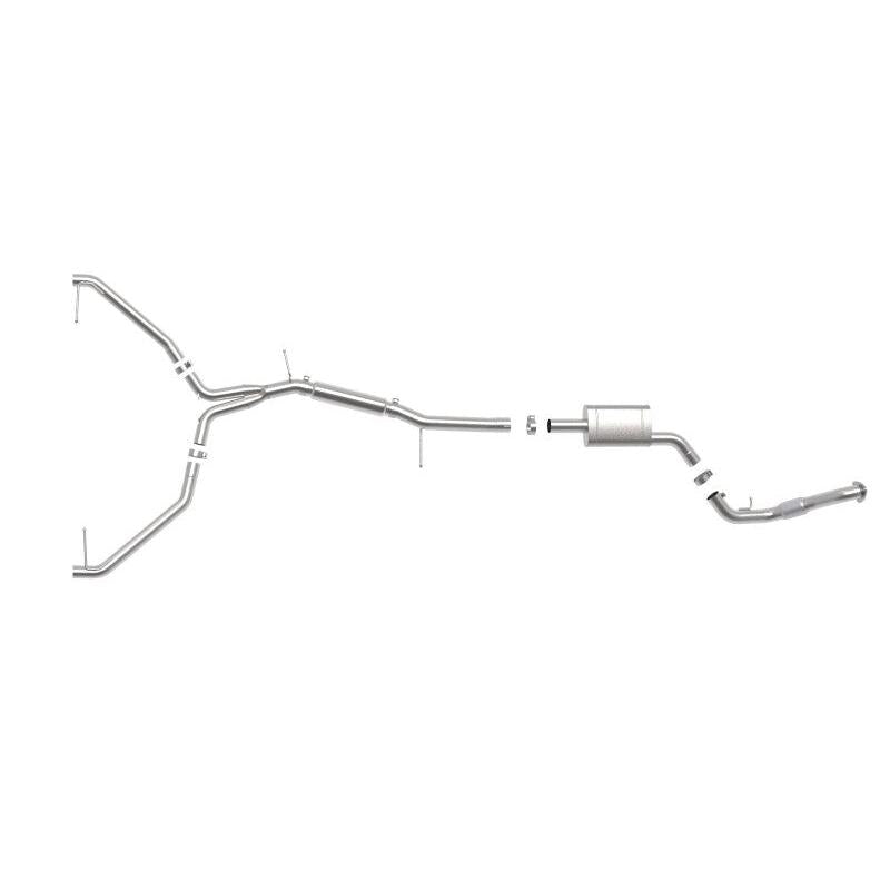 aFe 20-21 Audi A4 L4-2.0L (t) MACH Force-Xp 3in to 2-1/2in Stainless Steel Cat-Back Exhaust System-SR1 Performance