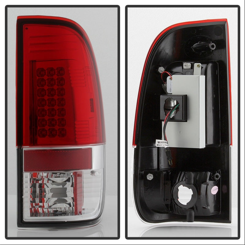 Spyder Ford F150 side 97-03/F250/350 Duty 99-07 LED Tail Lights Red Clear ALT-YD-FF15097-LED-RC-SR1 Performance