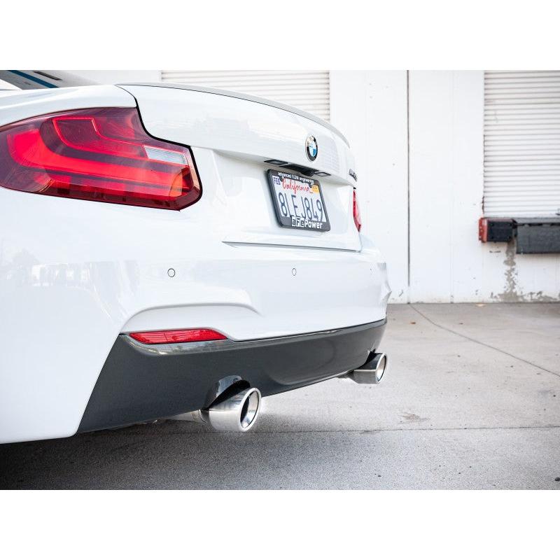 aFe MACHForce XP 3in to 2.5in 304 SS Axle-Back Exhaust w/ Polished Tips 14-16 BMW M235i-SR1 Performance