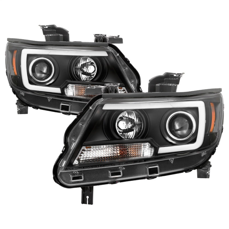 Spyder 15-17 Chevy Colorado Projector Headlights - Light Bar LED - Black (PRO-YD-CCO15-LBDRL-BK)-SR1 Performance