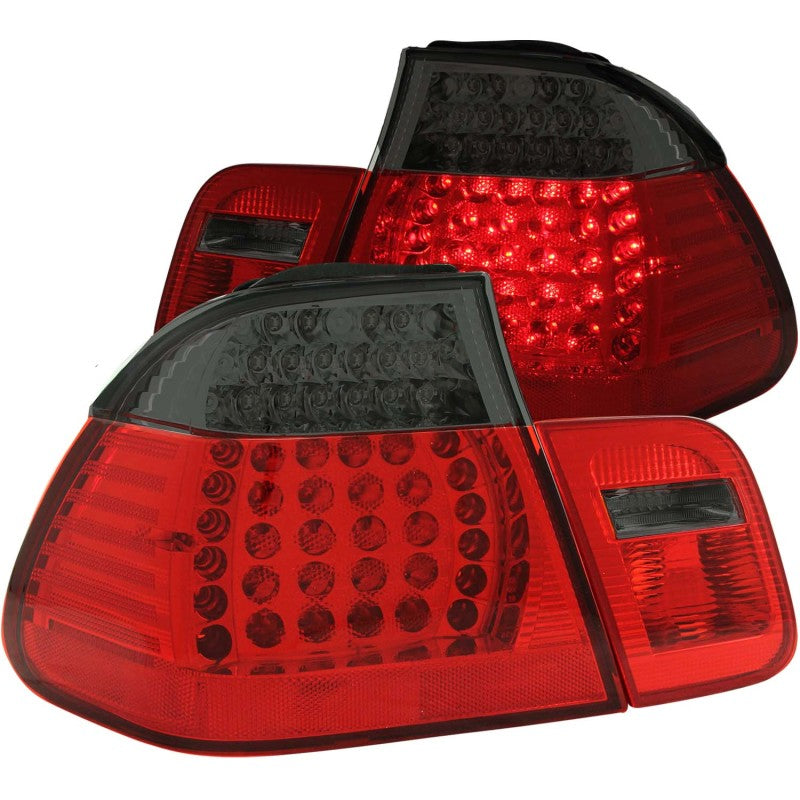 ANZO 1999-2001 BMW 3 Series E46 LED Taillights Red/Smoke 2pc-SR1 Performance