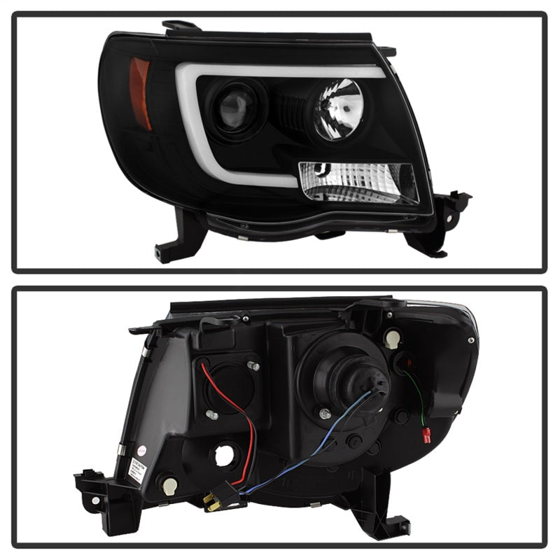 Spyder Toyota Tacoma 05-11 Projector Headlights - Light Bar DRL - Black PRO-YD-TT05V2-LB-BK-SR1 Performance