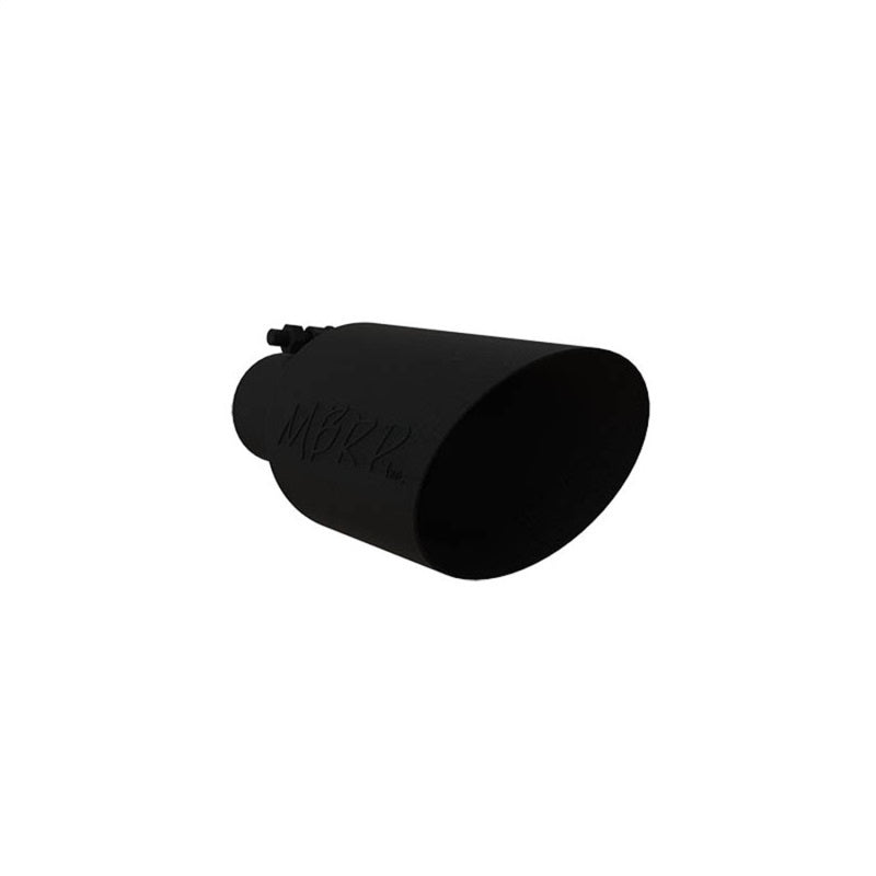 MBRP Universal Dual Wall Angle Rolled End Tip 4-1/2in OD / 2-1/2in Inlet / 11in Length - Black-SR1 Performance
