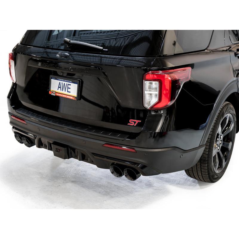 AWE Tuning 2020+ Ford Explorer ST Touring Edition Exhaust w/ Diamond Black Tips-SR1 Performance