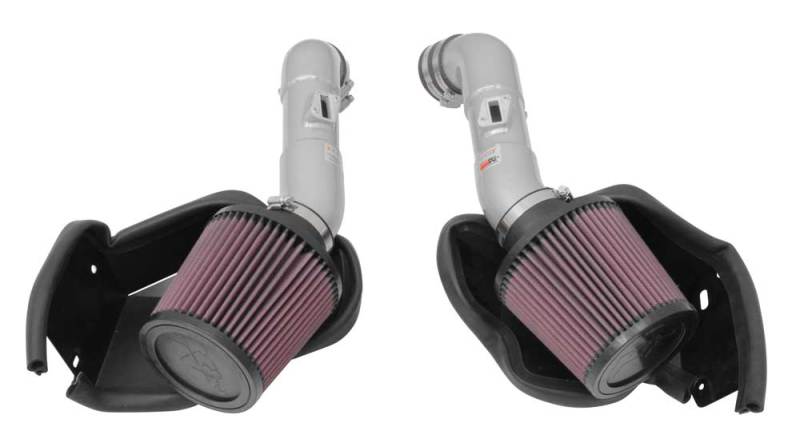 K&N 14-15 Infiniti Q50 3.7L V6 Dual Silver Typhoon Short Ram Intakes-SR1 Performance