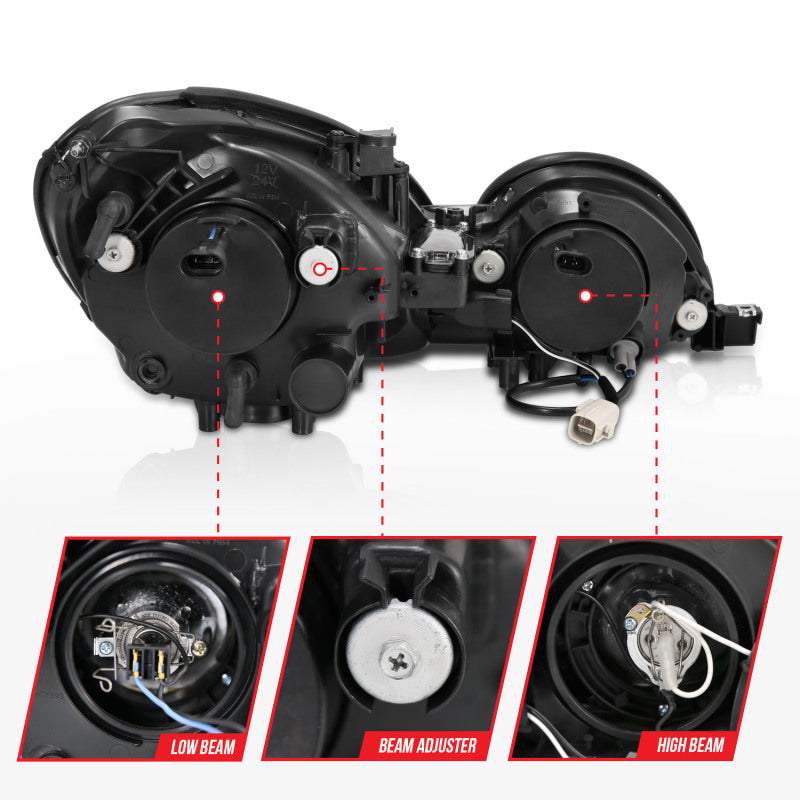 ANZO 1998-2005 Lexus Gs300 Projector Headlights w/ Halo Chrome-SR1 Performance