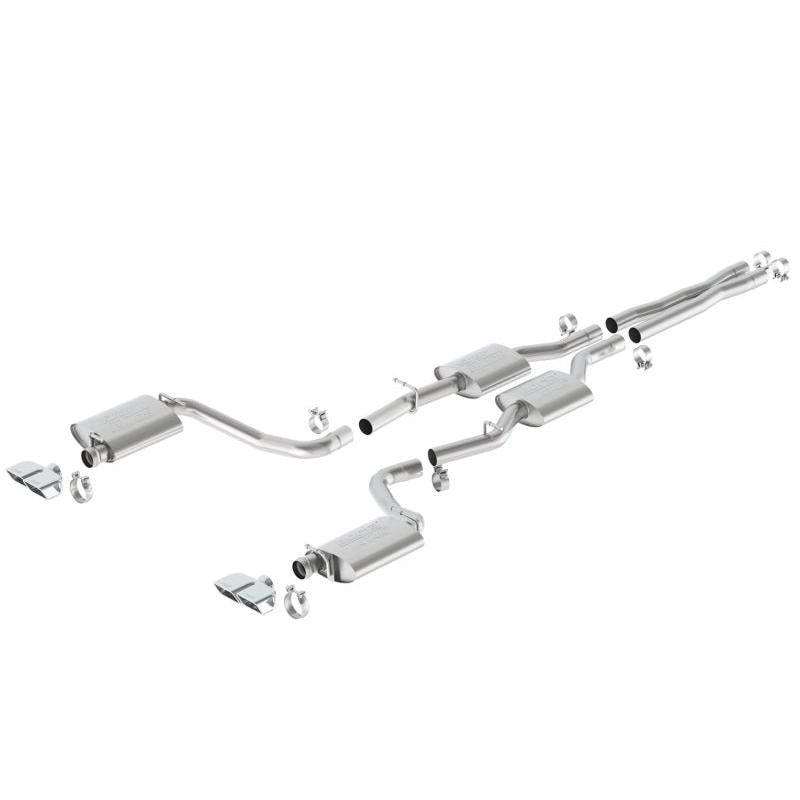 Borla 15-16 Dodge Challenger R/T 5.7L Dual Rectangle Angle Cut Dual Split Rear Exit ATAK Exhaust-SR1 Performance