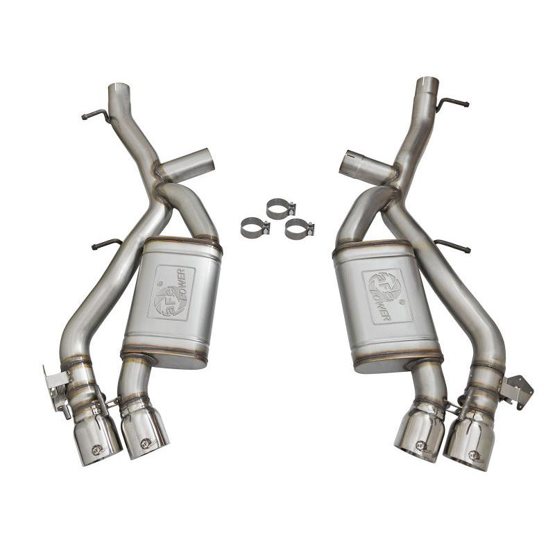 aFe MACHForce XP 3in 304 SS Axle-Back Dual Exhaust (NPP) w/ Polished Tips 16-17 Camaro SS V8-6.2L-SR1 Performance