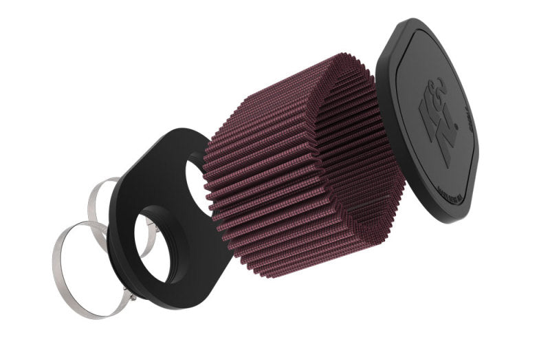 K&N 2-1/8in DUAL FLG 6-1/4 X 4inOD 3inH Universal Clamp-On Air Filter-SR1 Performance