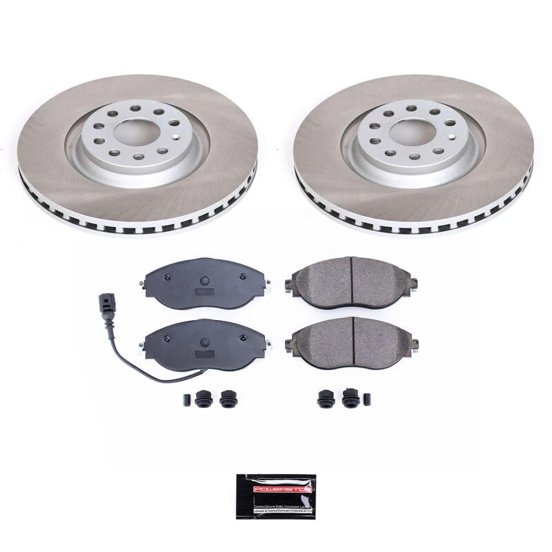 Power Stop 18-21 Volkswagen Tiguan Front Semi-Coated Rotor Kit-SR1 Performance