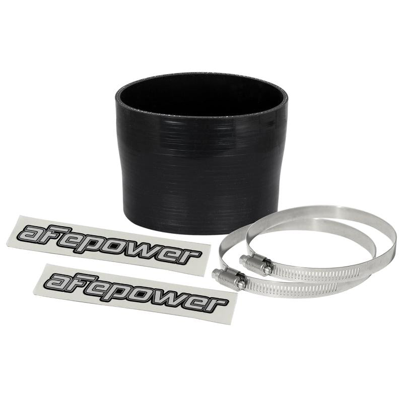 aFe Magnum FORCE (3-3/4in ID to 3-1/2in ID x 3in L) Straight Reducing Coupler - Black-SR1 Performance