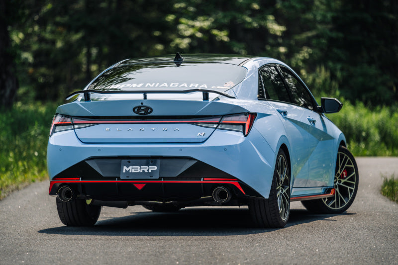 MBRP 22-23 Hyundai Elantra N 2.0L Turbo T304 5in OD CF Tips Dual Outlet 3in Cat Back Exhaust-SR1 Performance