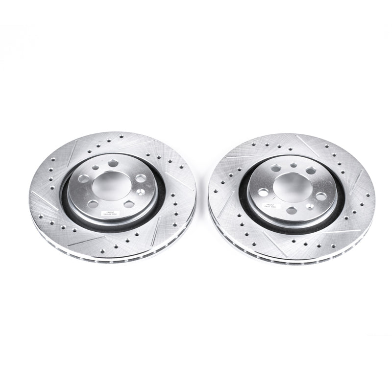 Power Stop 98-06 Volkswagen Beetle Front Evolution Drilled & Slotted Rotors - Pair-SR1 Performance