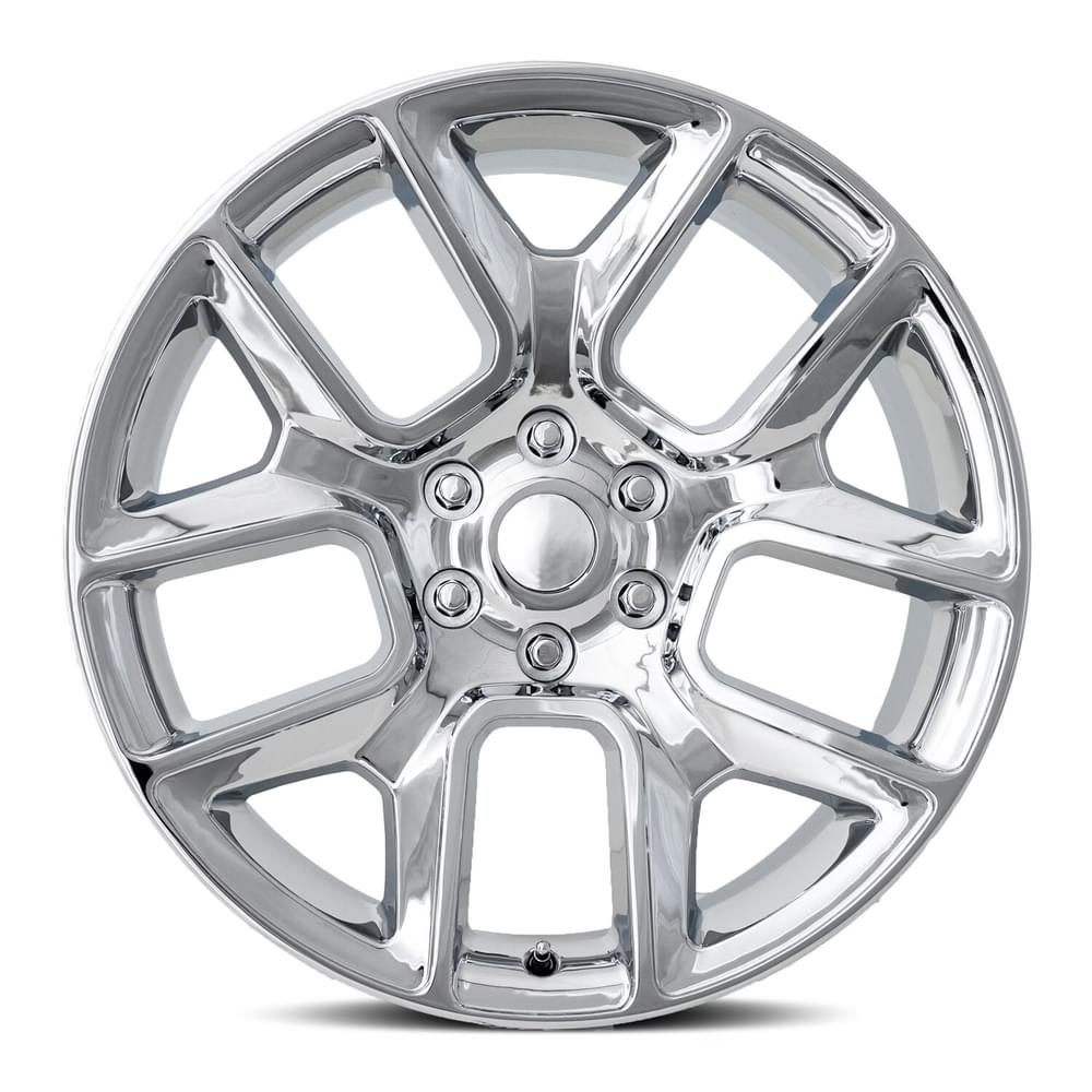 FR 76 – RAM TRUCK 1500 REPLICA WHEELS-Chrome 22x9 6x5.5 + 15 HB 77.8