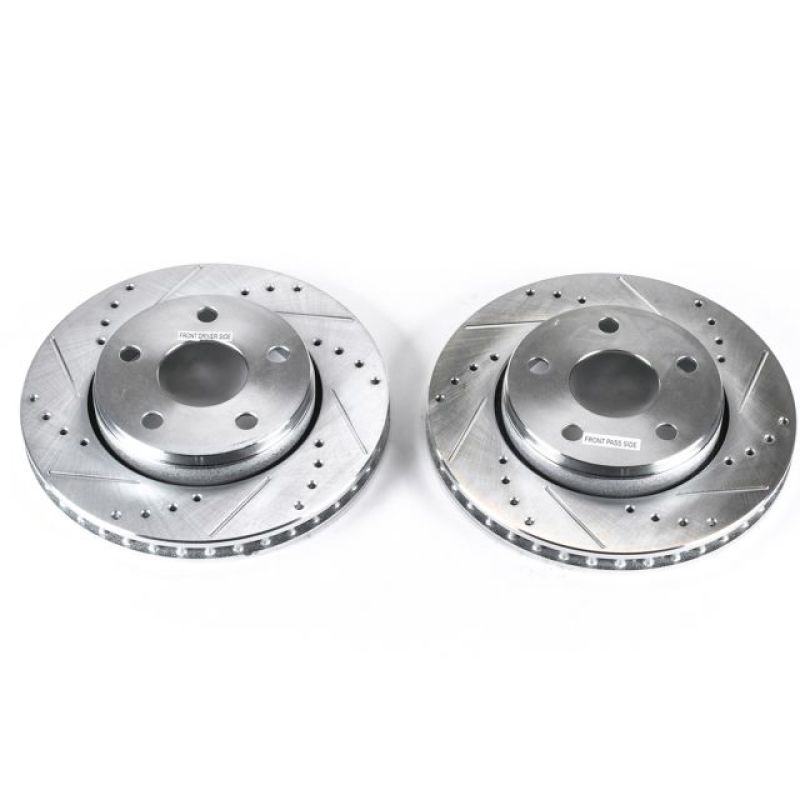Power Stop 07-17 Jeep Wrangler Front Evolution Drilled & Slotted Rotors - Pair-SR1 Performance