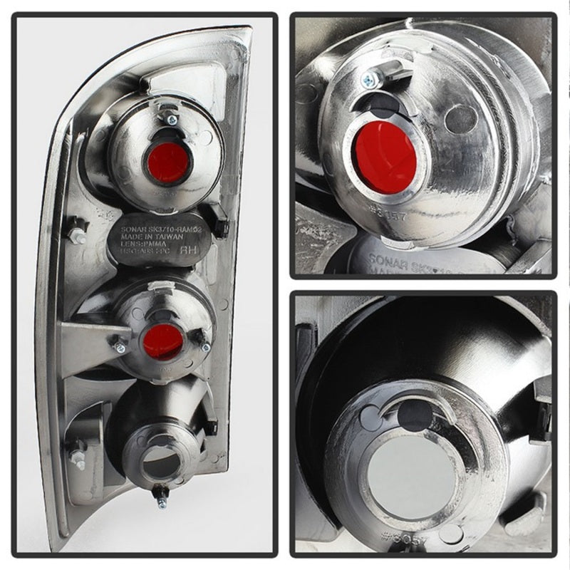 Spyder Dodge Ram 02-06 1500/Ram 2500/3500 03-06 Euro Style Tail Lights Black Smoke ALT-YD-DRAM02-BSM-SR1 Performance