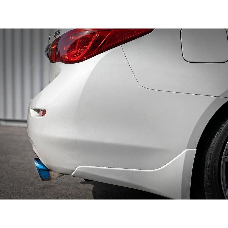 aFe Takeda 2.5in 304 SS Cat-Back Exhaust System w/ Blue Flame Tips 16-18 Infiniti Q50 V6-3.0L (tt)-SR1 Performance