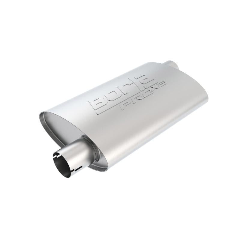 Borla Universal Pro-XS Oval 2.25in Inlet / Outlet Offset Notched Muffler-SR1 Performance