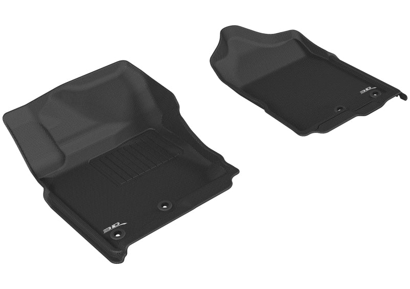 3D MAXpider 2016-2019 Nissan Titan Crew Cab Kagu 1st Row Floormat - Black-SR1 Performance