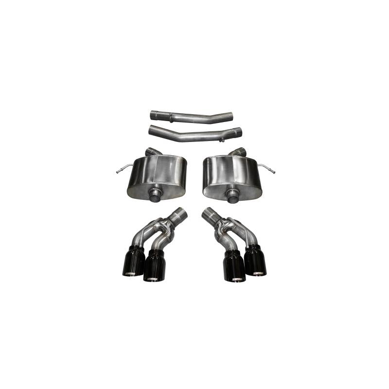 Corsa 2016-2019 Cadillac CTS V 6.2L V8 2.75in Black Xtreme Axle-Back Exhaust-SR1 Performance