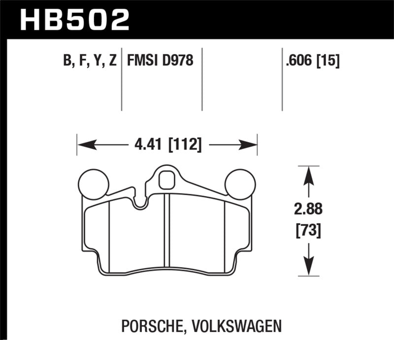 Hawk 2007-2014 Audi Q7 Premium HPS 5.0 Rear Brake Pads-SR1 Performance