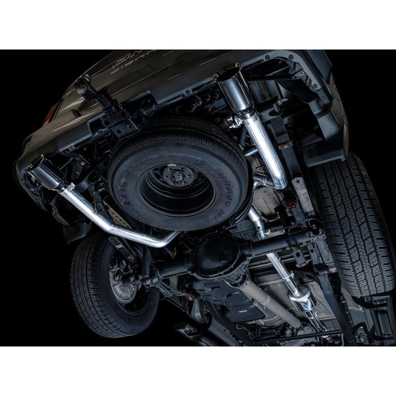 AWE Tuning 4th Gen GM 1500 5.3L 0FG Catback Split Rear Exit (Flat Bumper) - Dual Diamond Tips-SR1 Performance