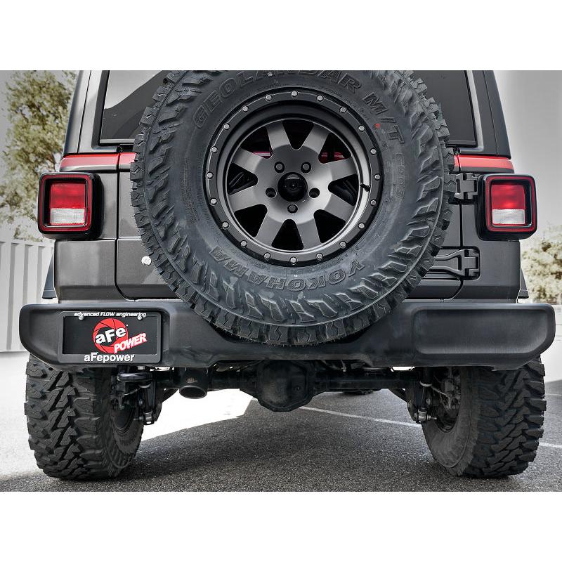 aFe MACH Force-Xp 2.5in 409SS Catback High-Tuck Exhaust 18-21 Jeep (JL) 3.6L 4-Door - Black Tip-SR1 Performance