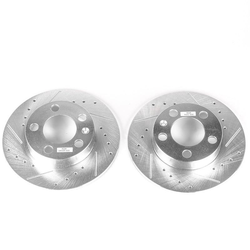 Power Stop 99-06 Audi TT Rear Evolution Drilled & Slotted Rotors - Pair-SR1 Performance
