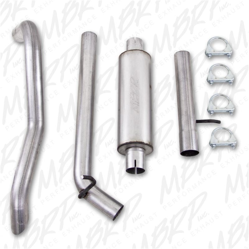MBRP 2007-2009 Jeep Wrangler (JK) 3.8L V6 4 dr Off-Road Tail Pipe Muffler before Axle-SR1 Performance