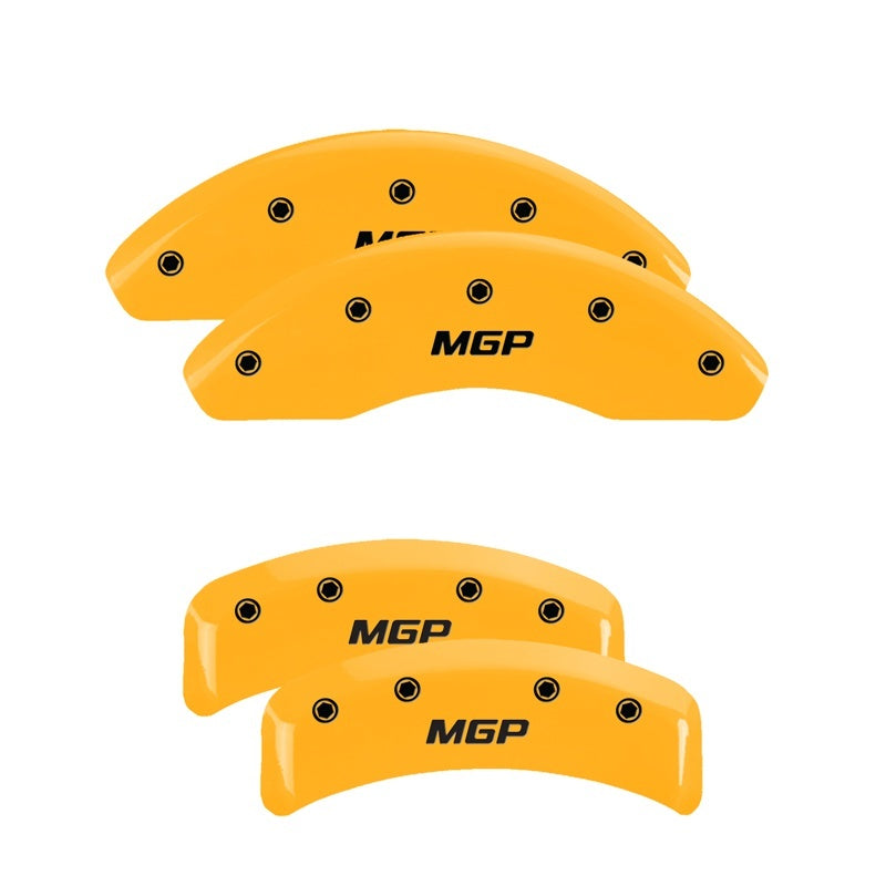 MGP 4-Piece Caliper Cover Set for BMW 318iC 1984-1993 * Yellow Finish with Black Engraving