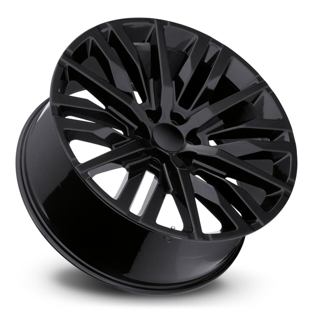 FR 97 – GM SPLIT-6 SPOKE REPLICA WHEELS-Gloss Black 24x10 6x5.5 + 31 HB 78.1