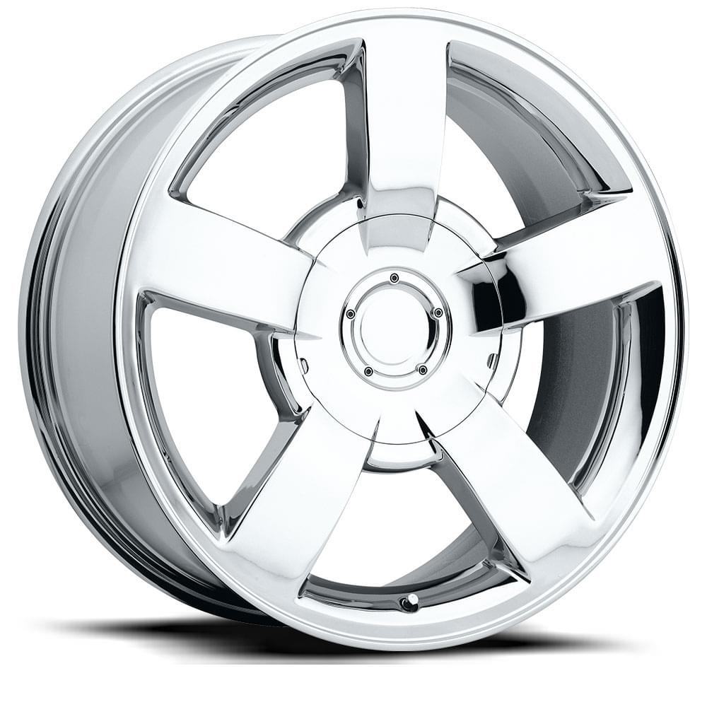 22X10 6X5.5 +30 HB 78.1 CHEVY 1500 SS TRUCK CHROME WITH CAP-SR1 Performance