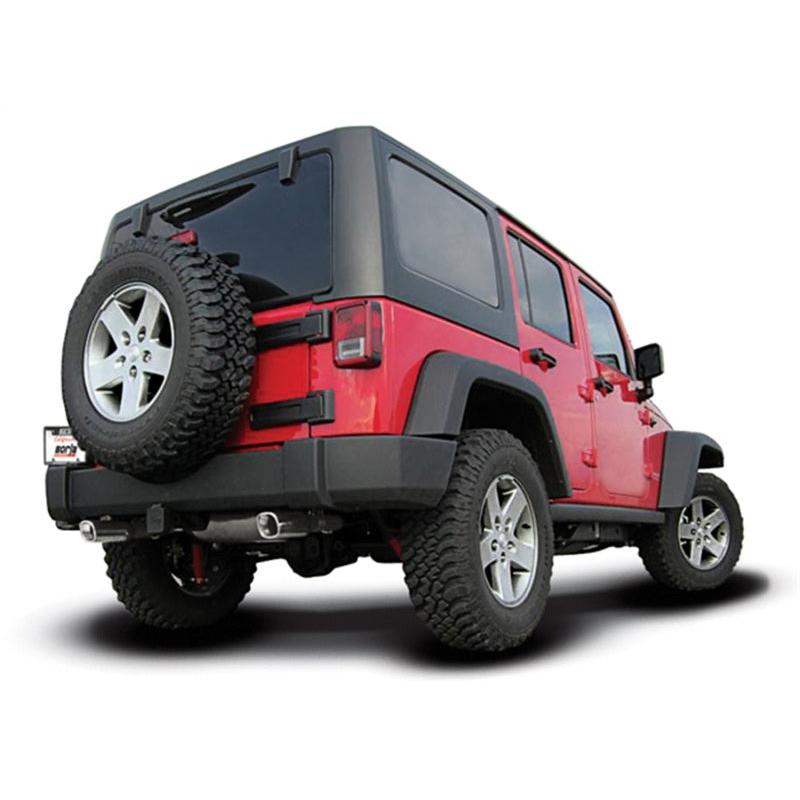 Borla 12-16 Jeep Wrangler JK 3.6L AT/MT 4Wheel 4dr Truck Single Split Rear Exit Catback Exhaust-SR1 Performance