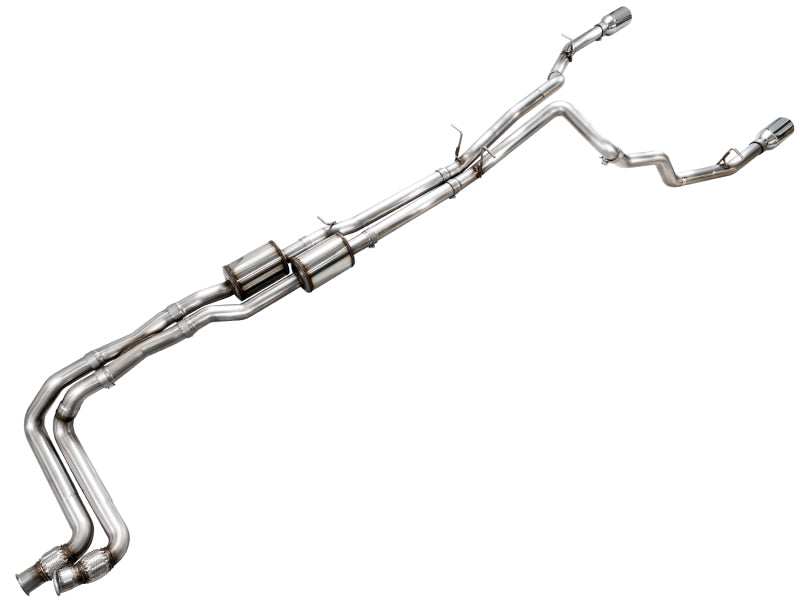 AWE Tuning 0FG Catback Touring Exhaust for 2025+ RAM 1500 3.0TT with Chrome Silver Tips
