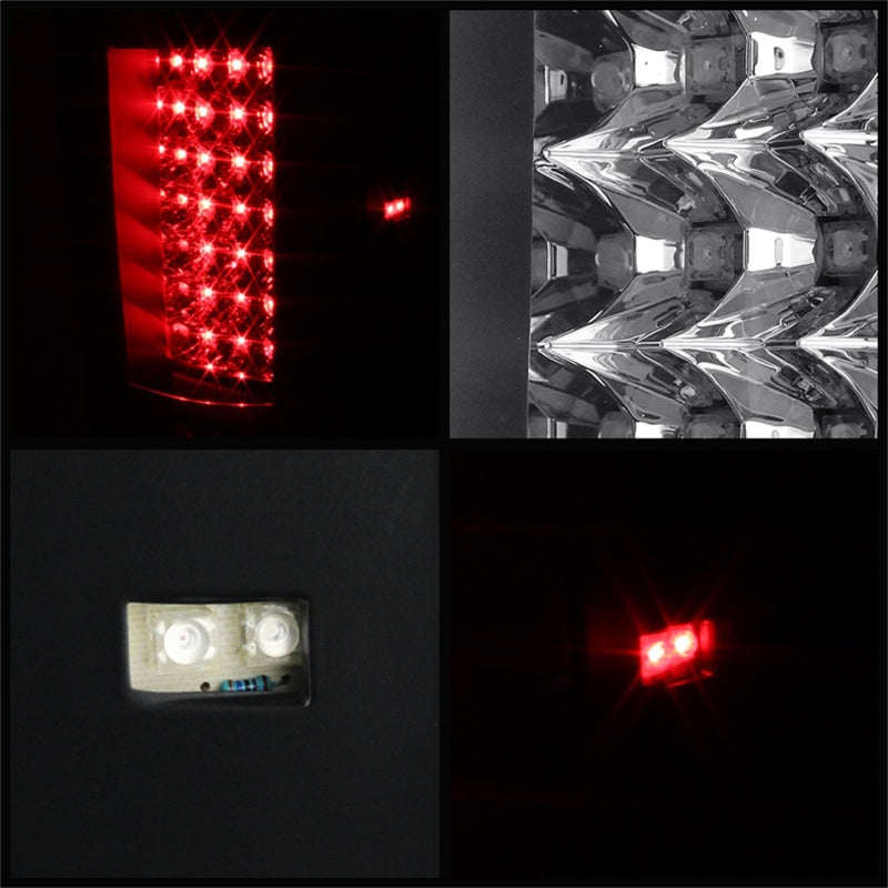 Xtune Chevy Silverado 07-13 LED Tail Lights Black ALT-JH-CS07-LED-BK-SR1 Performance