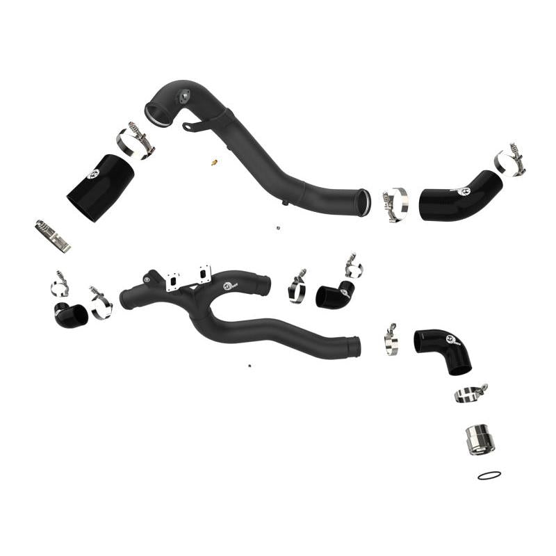 AFE 18-22 Kia Stinger V6-3.3L BladeRunner Alum Hot/Cold Charge Pipe Kit Black-SR1 Performance