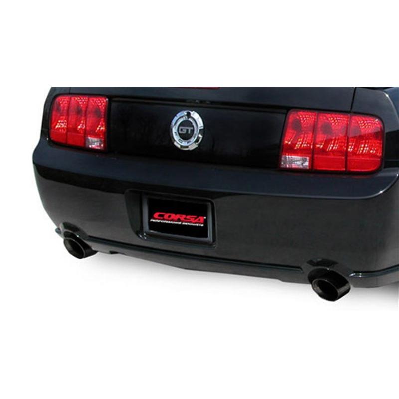 Corsa 2005-2010 Ford Mustang Shelby GT500 5.4L V8 Black Sport Axle-Back Exhaust-SR1 Performance