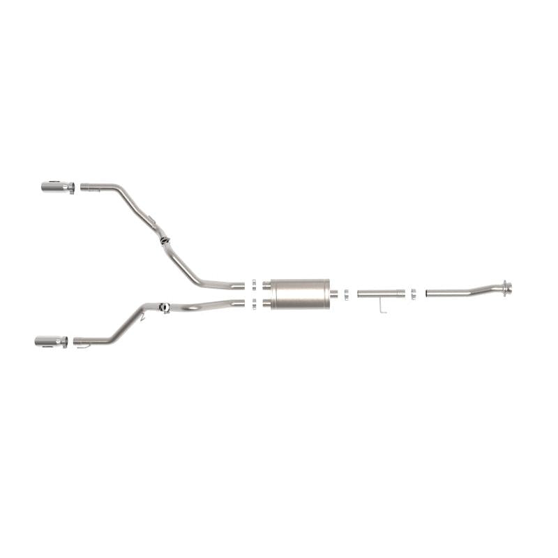 aFe Vulcan 3in 304 SS Cat-Back Exhaust 2021 Ford F-150 V6 2.7L/3.5L (tt)/V8 5.0L w/ Polished Tips-SR1 Performance