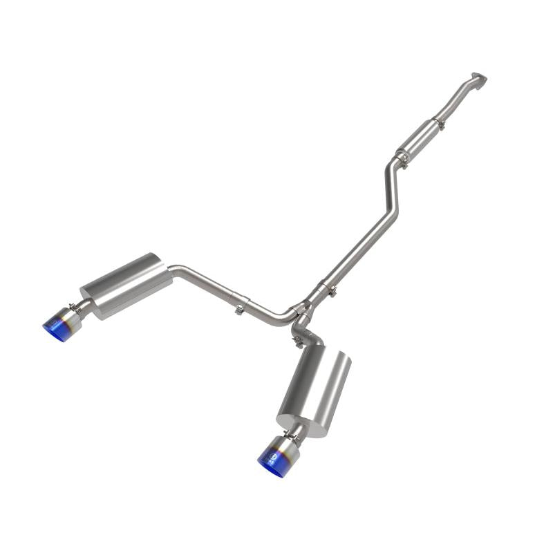 aFe 09-14 Acura TSX L4 2.4L Takeda 2-1/2in to 2-1/4in 304 SS Cat-Back Exhaust System w/BlueFlame Tip-SR1 Performance