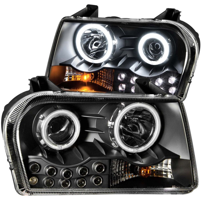 ANZO 2005-2010 Chrysler 300 Projector Headlights w/ Halo Black (Does Not Fit S Models)-SR1 Performance