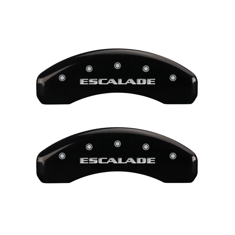 MGP 4 Caliper Covers Engraved Front & Rear Escalade Black finish silver-SR1 Performance